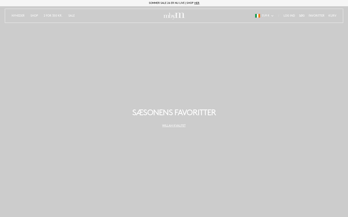 mbyM Shop homepage screenshot