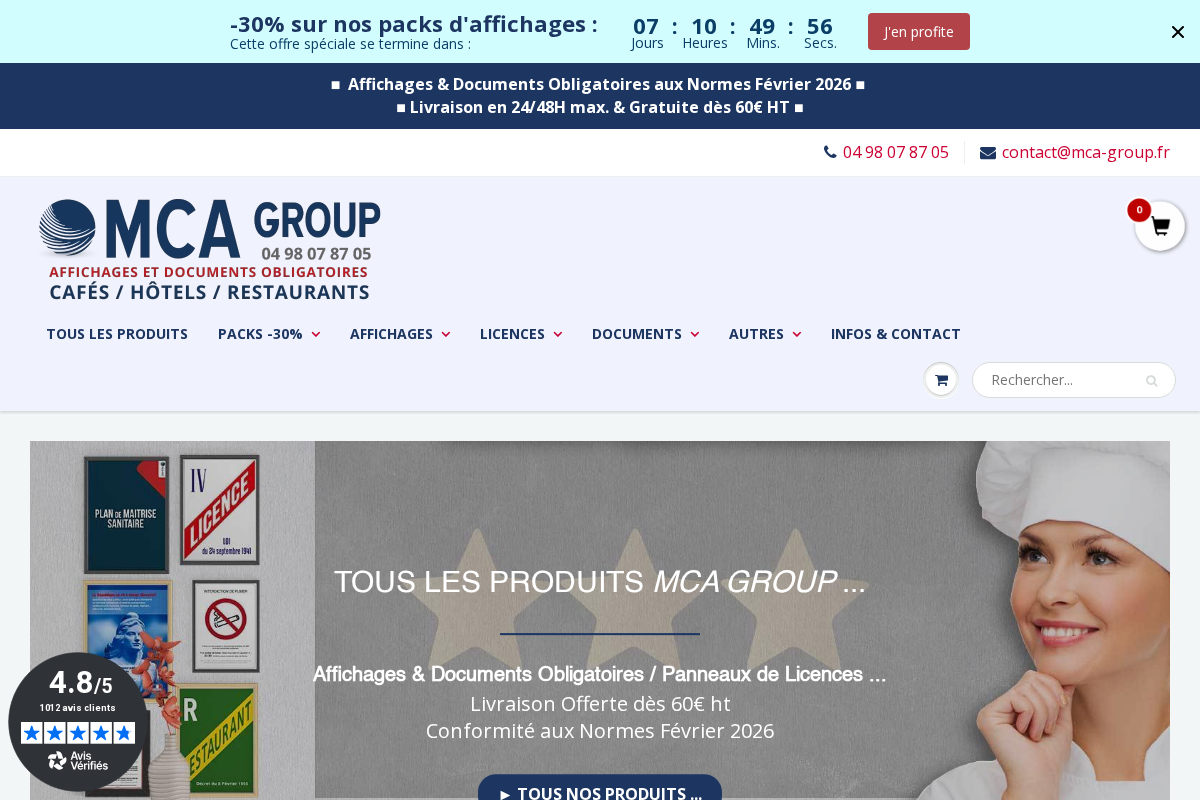 MCA Group © homepage screenshot