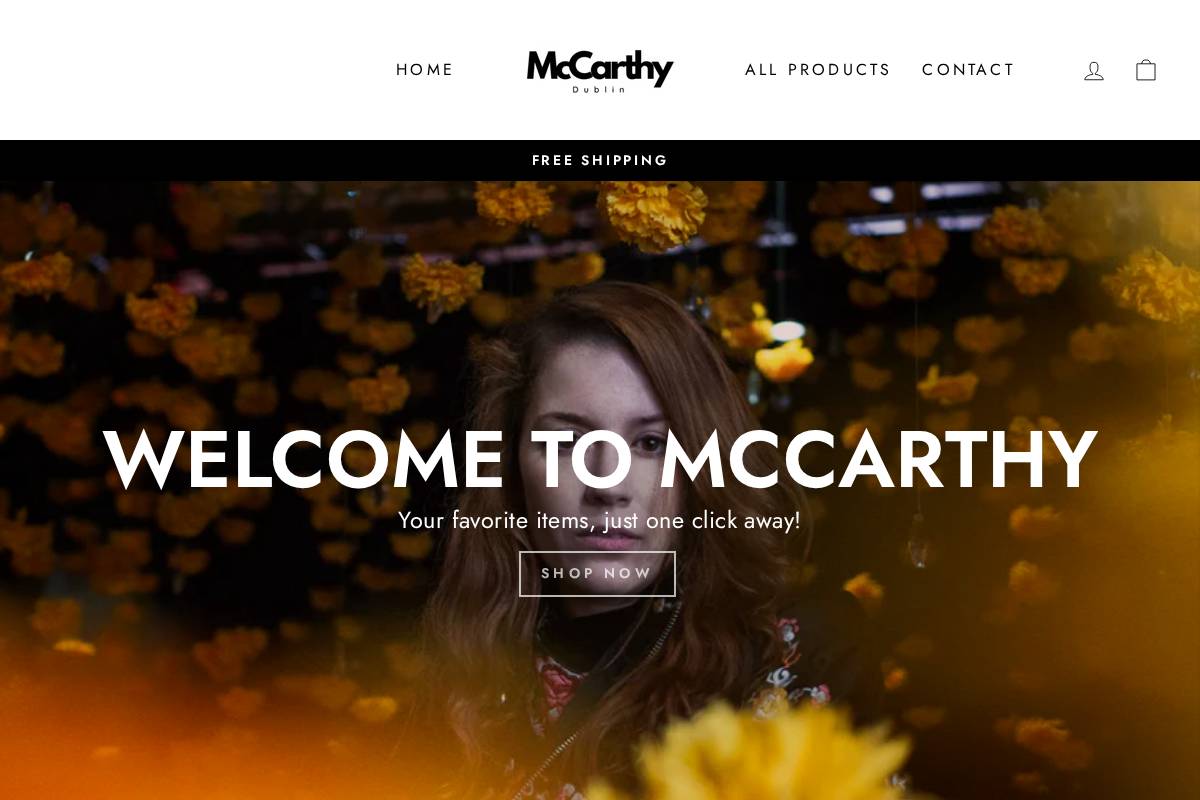 Mccarthy Dublin homepage screenshot