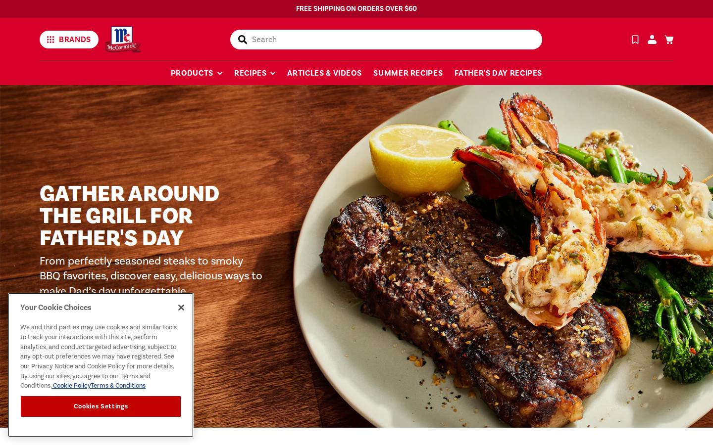 McCormick homepage screenshot