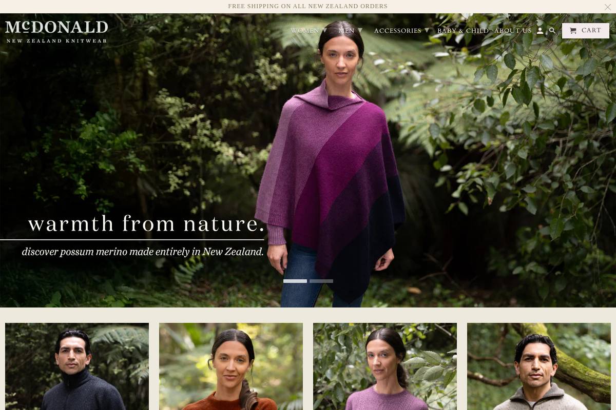 mcdonaldtextiles.com homepage screenshot