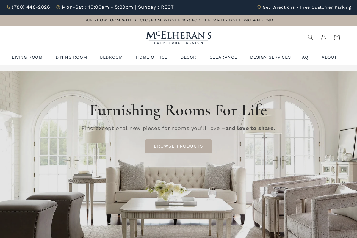 mcelherans homepage screenshot