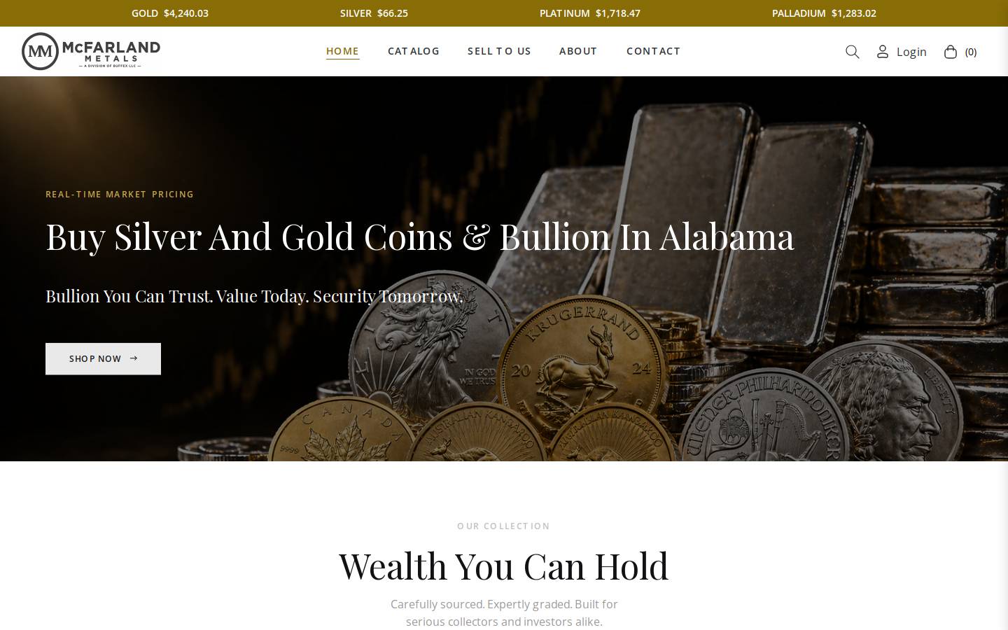 mcfarlandmetals.com homepage screenshot