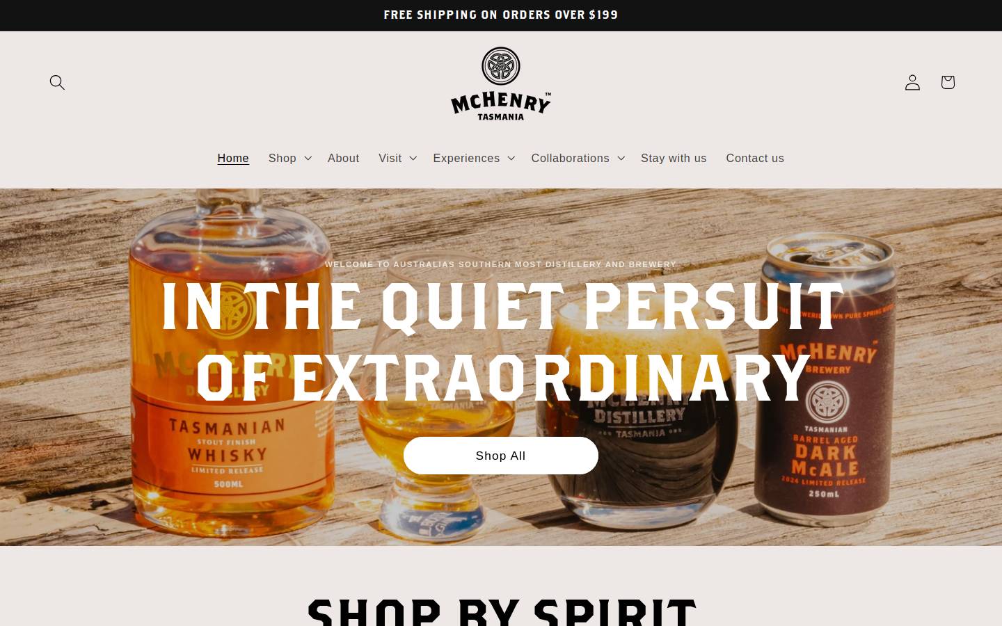 mchenrydistillery.com.au homepage screenshot