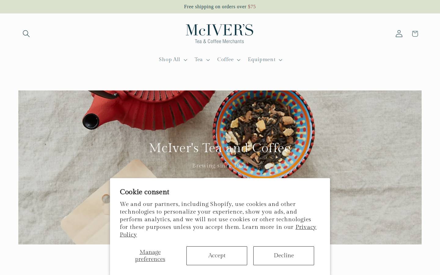 Mcivers homepage screenshot