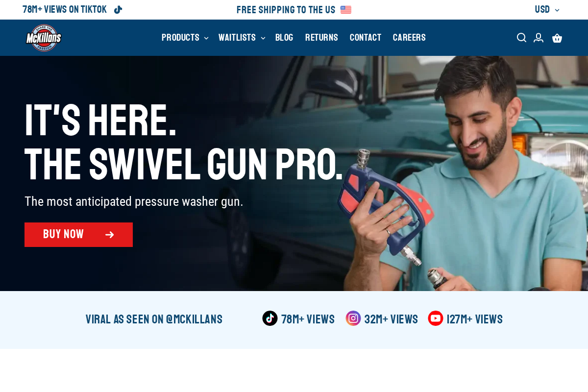 Mckillans homepage screenshot