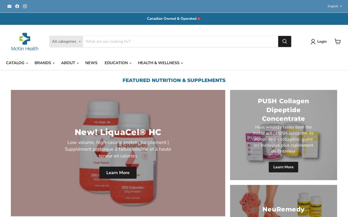 mckinhealth.ca homepage screenshot