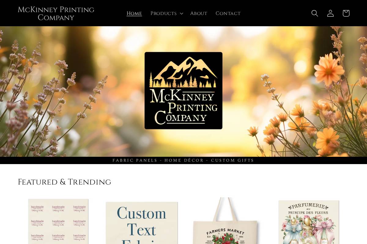 McKinney Printing Company homepage screenshot