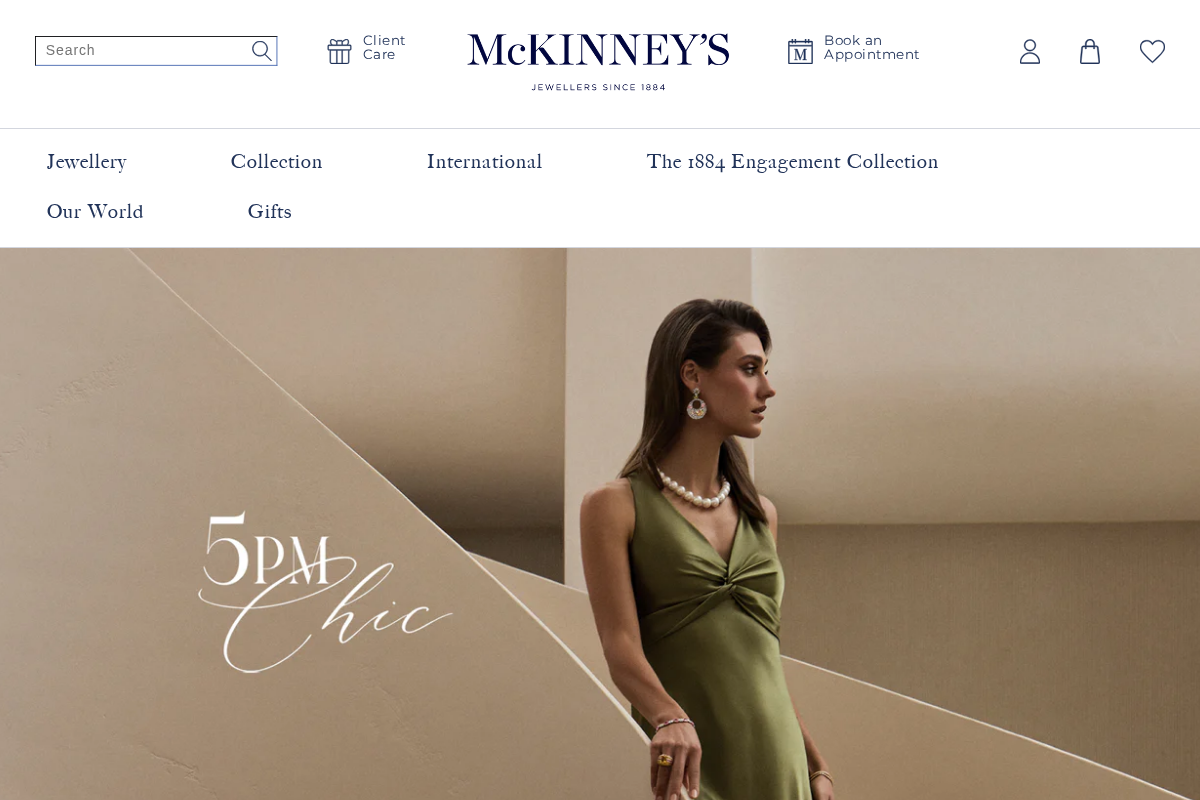 McKinneys Jewellers homepage screenshot