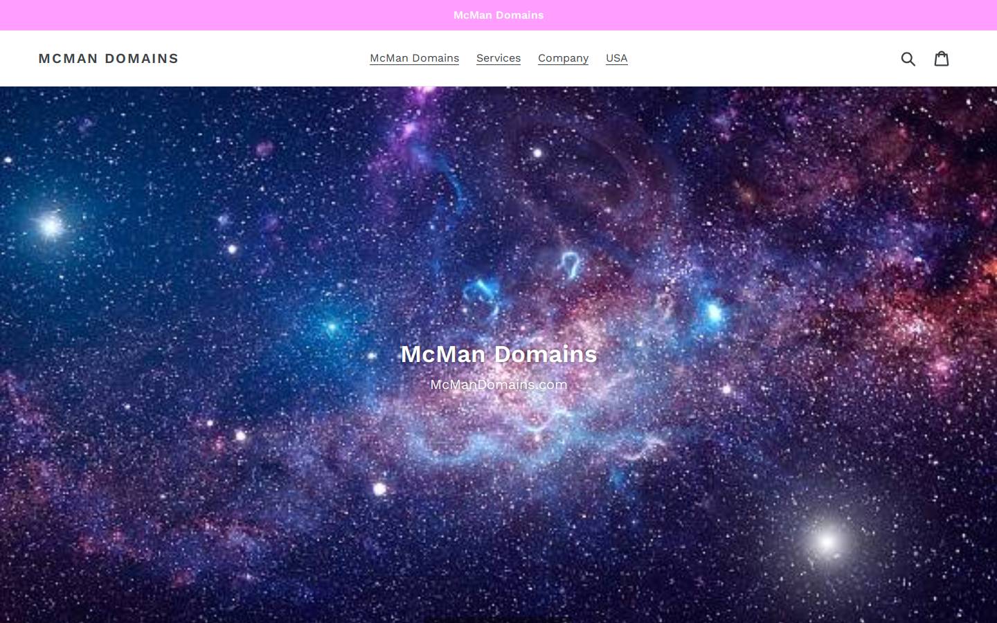 mcmandomains.com homepage screenshot