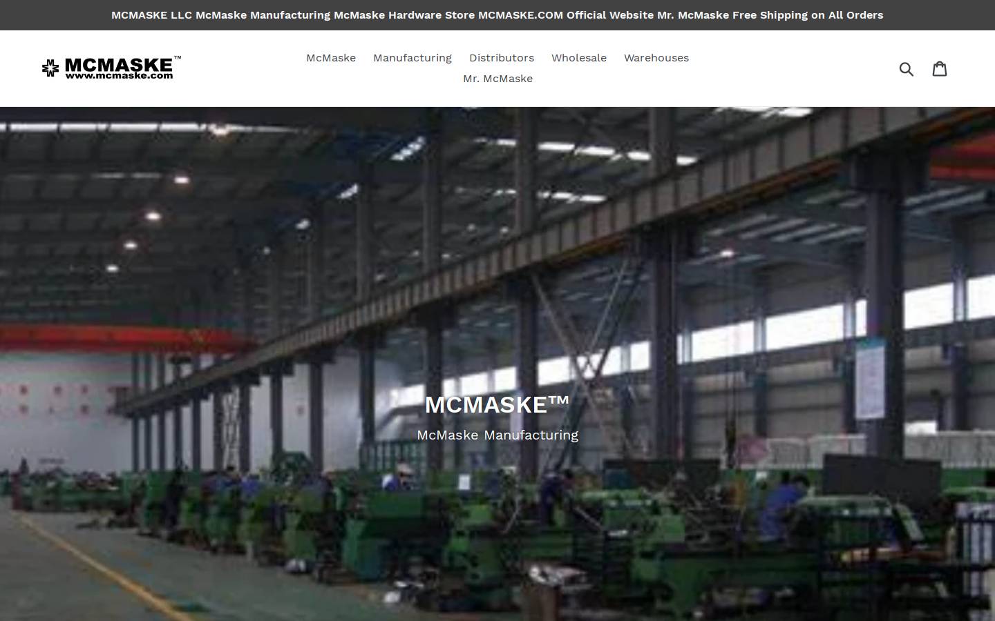 mcmaske.com homepage screenshot