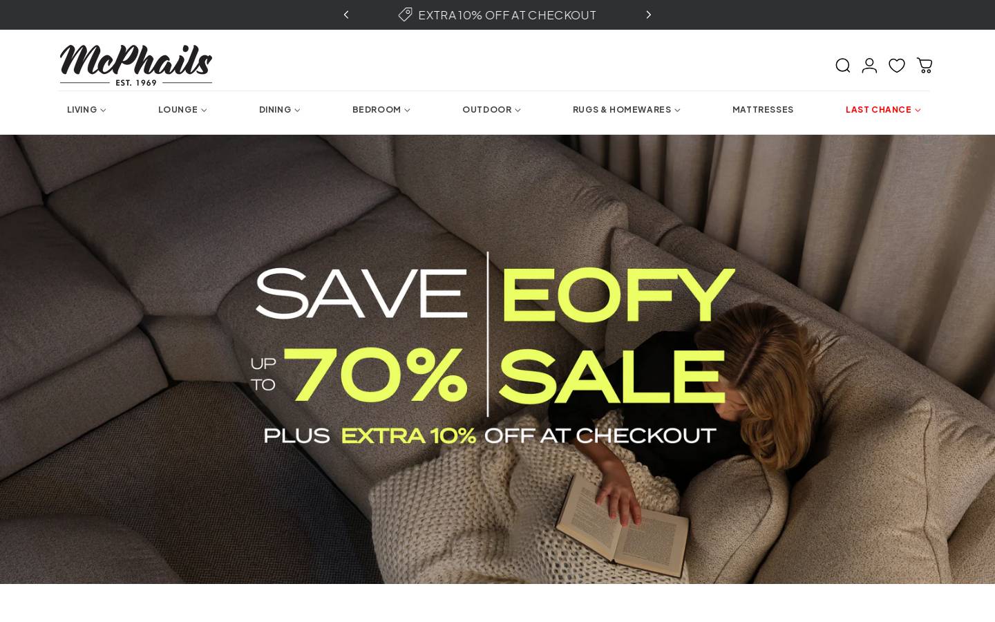 mcphails.com.au homepage screenshot
