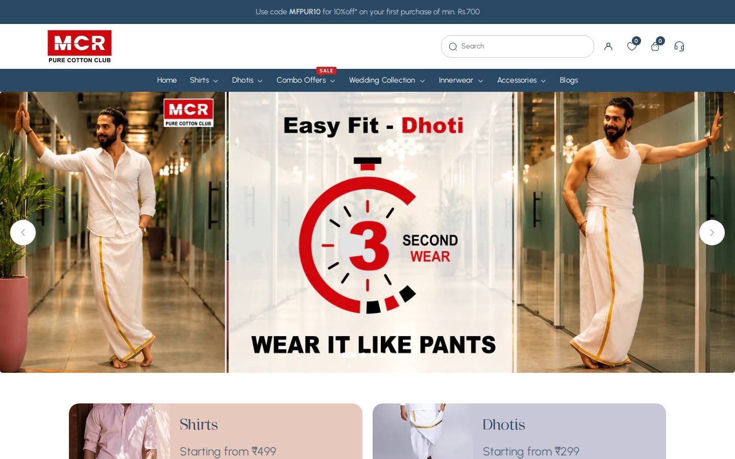 mcrshopping.com homepage screenshot