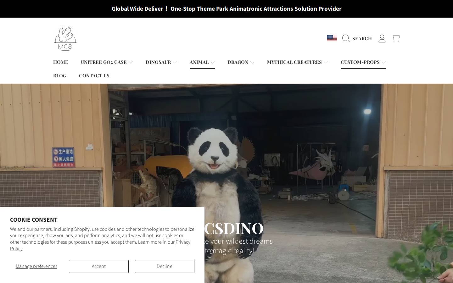 mcsdino.com homepage screenshot