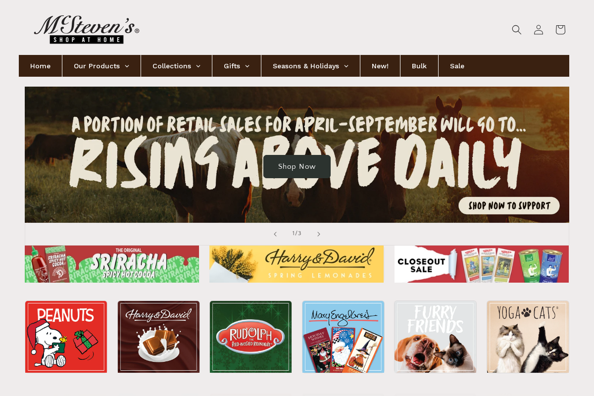 McStevens - Shop at Home homepage screenshot