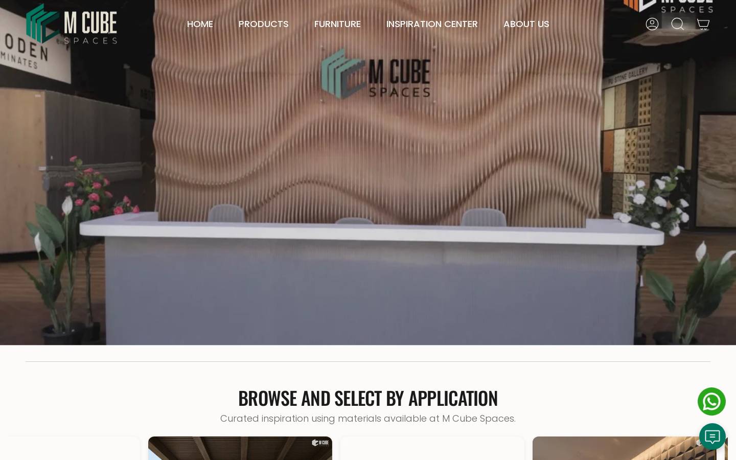 mcubespaces.com homepage screenshot