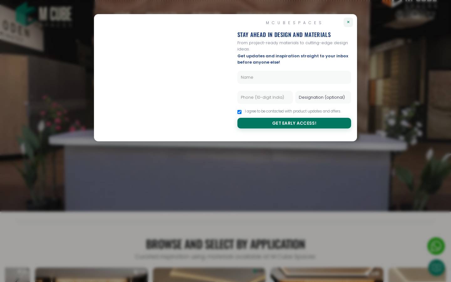 mcubespaces.in homepage screenshot