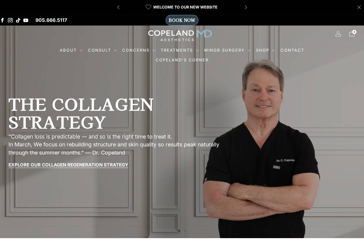 mdaesthetics.ca homepage screenshot