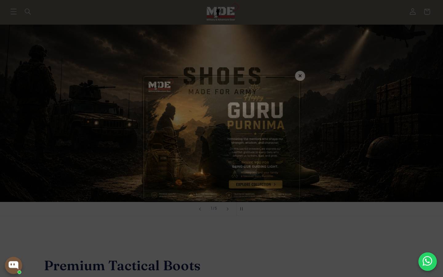 mdetactical.store homepage screenshot