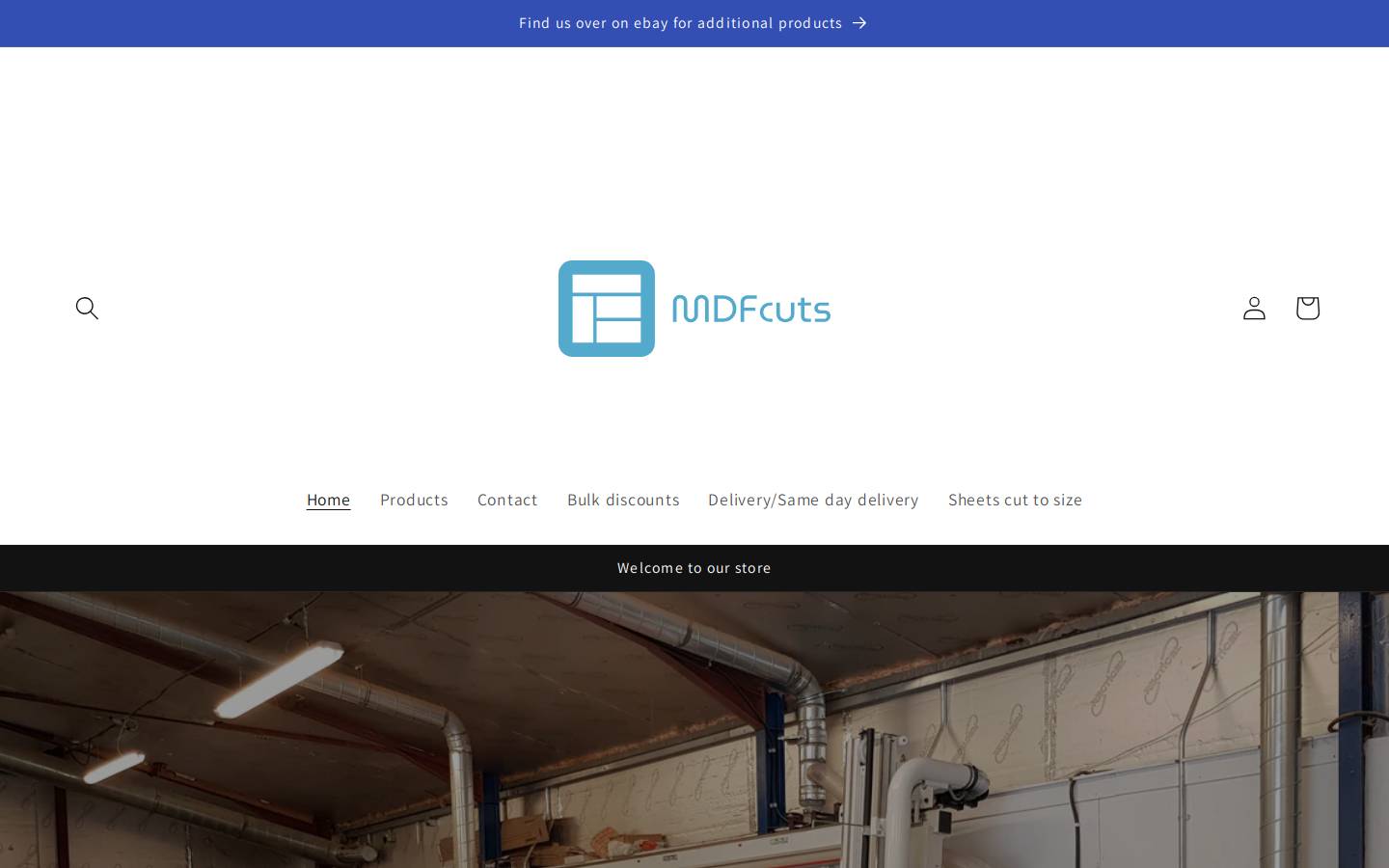 mdfcuts.com homepage screenshot