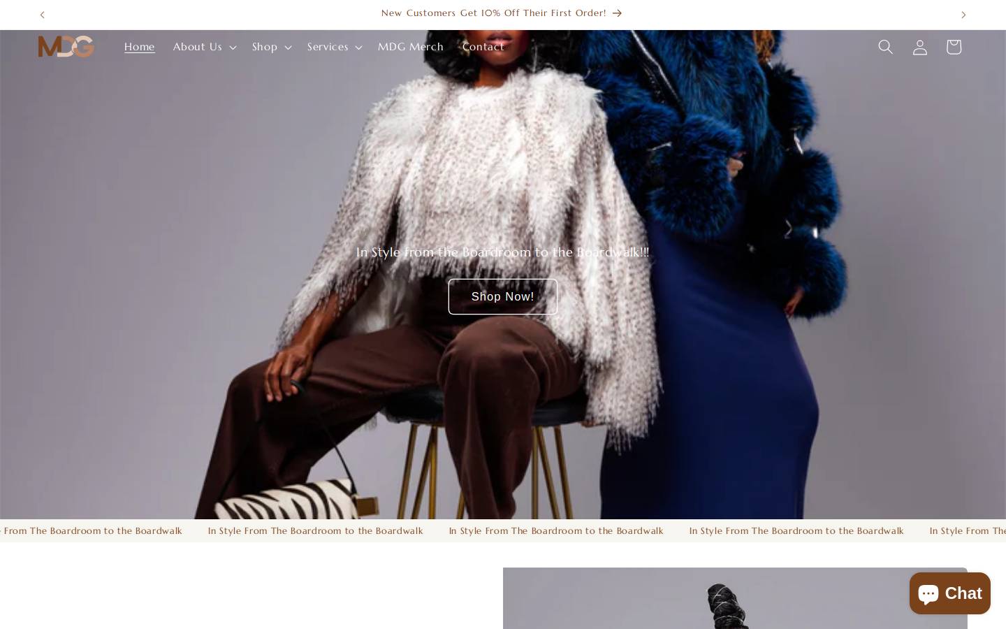 mdgluxurydesigns.com homepage screenshot