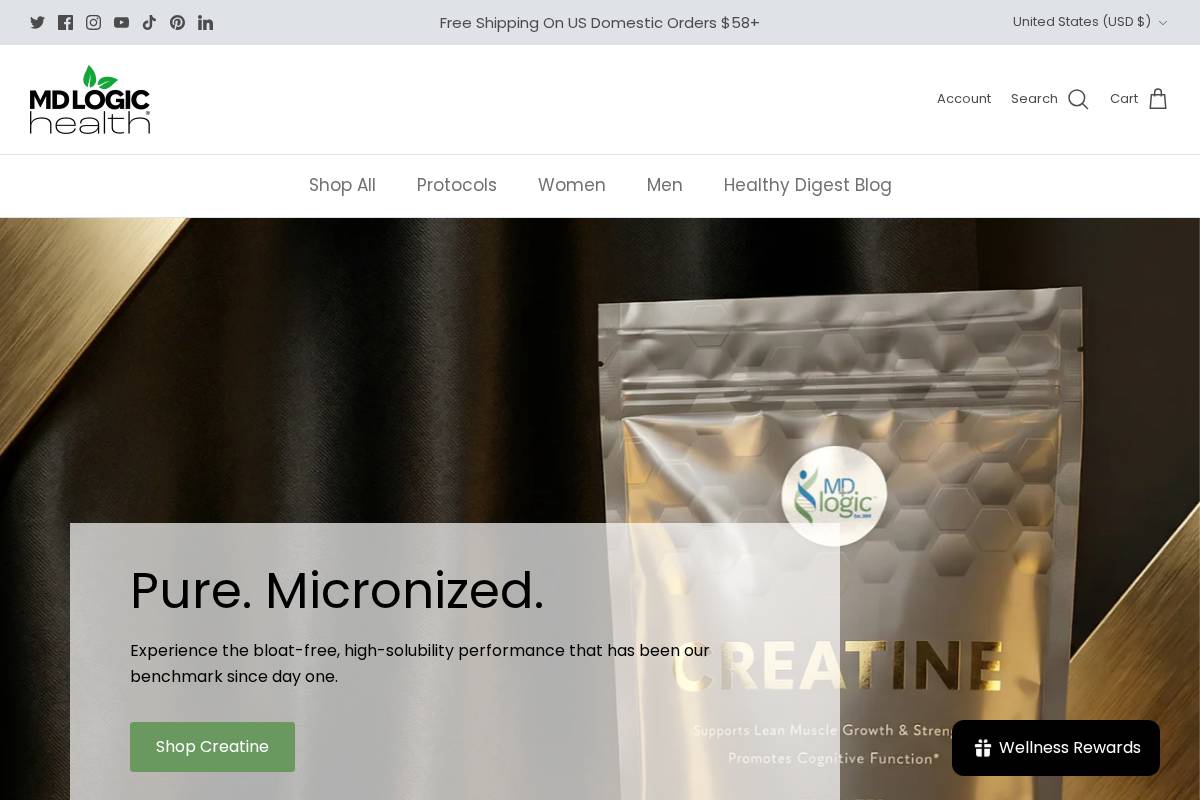 MD Logic Health homepage screenshot