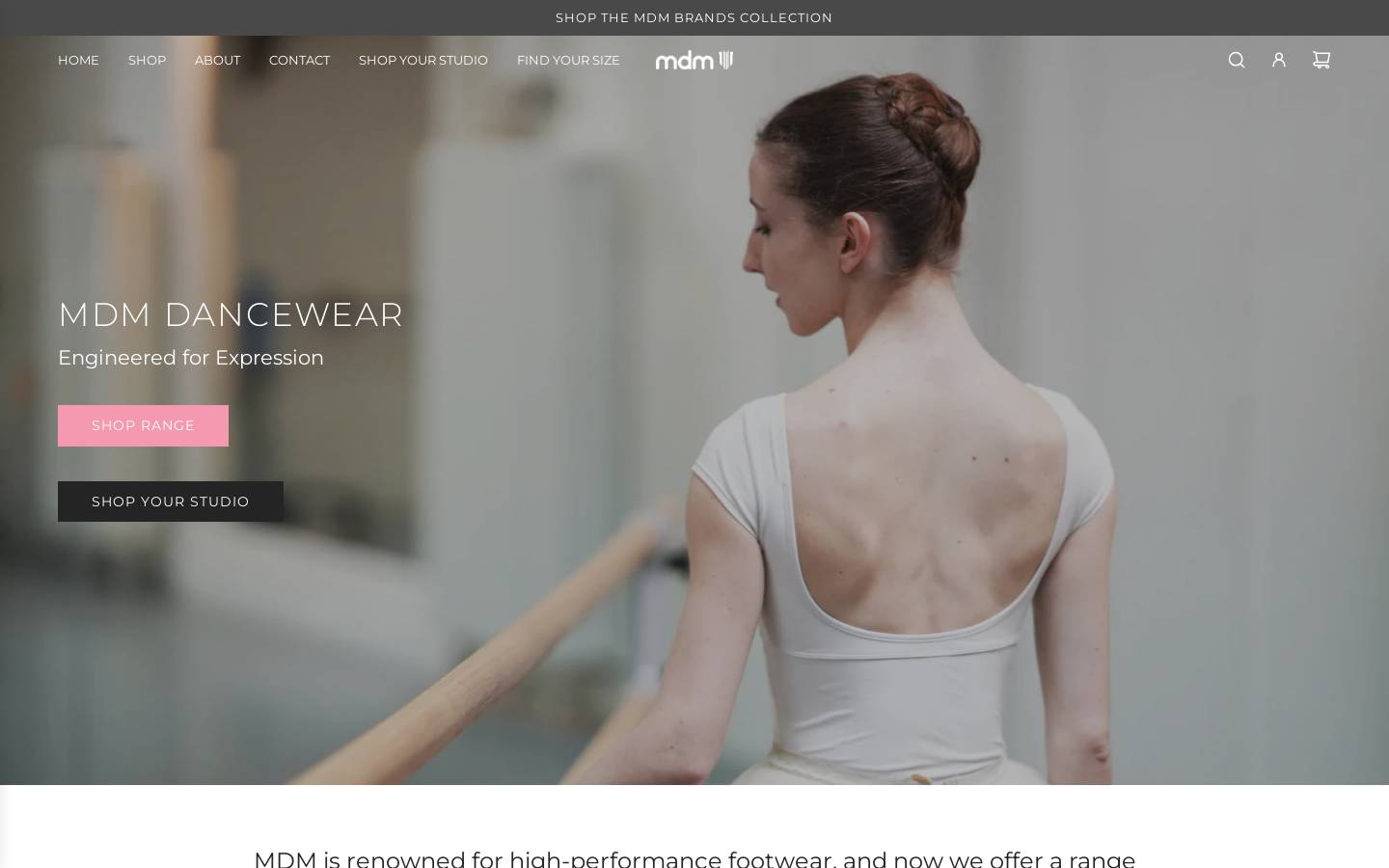 mdmdance.com homepage screenshot