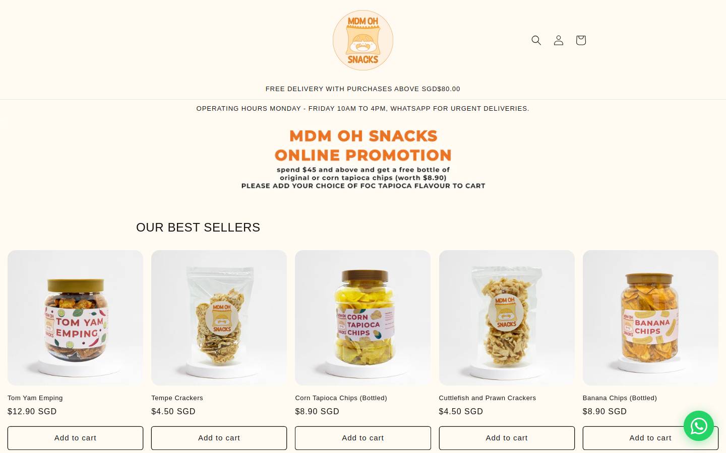 mdmohsnacks.com homepage screenshot