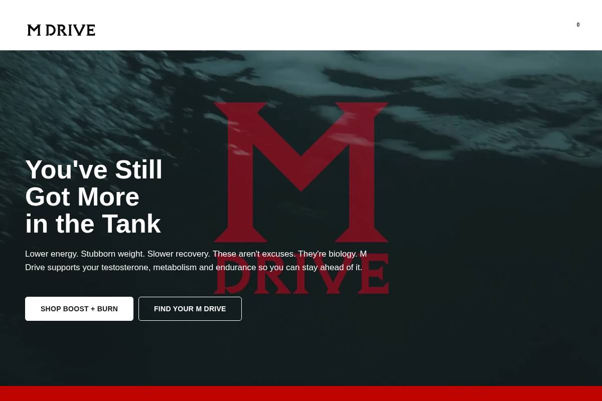 mdriveformen.com homepage screenshot