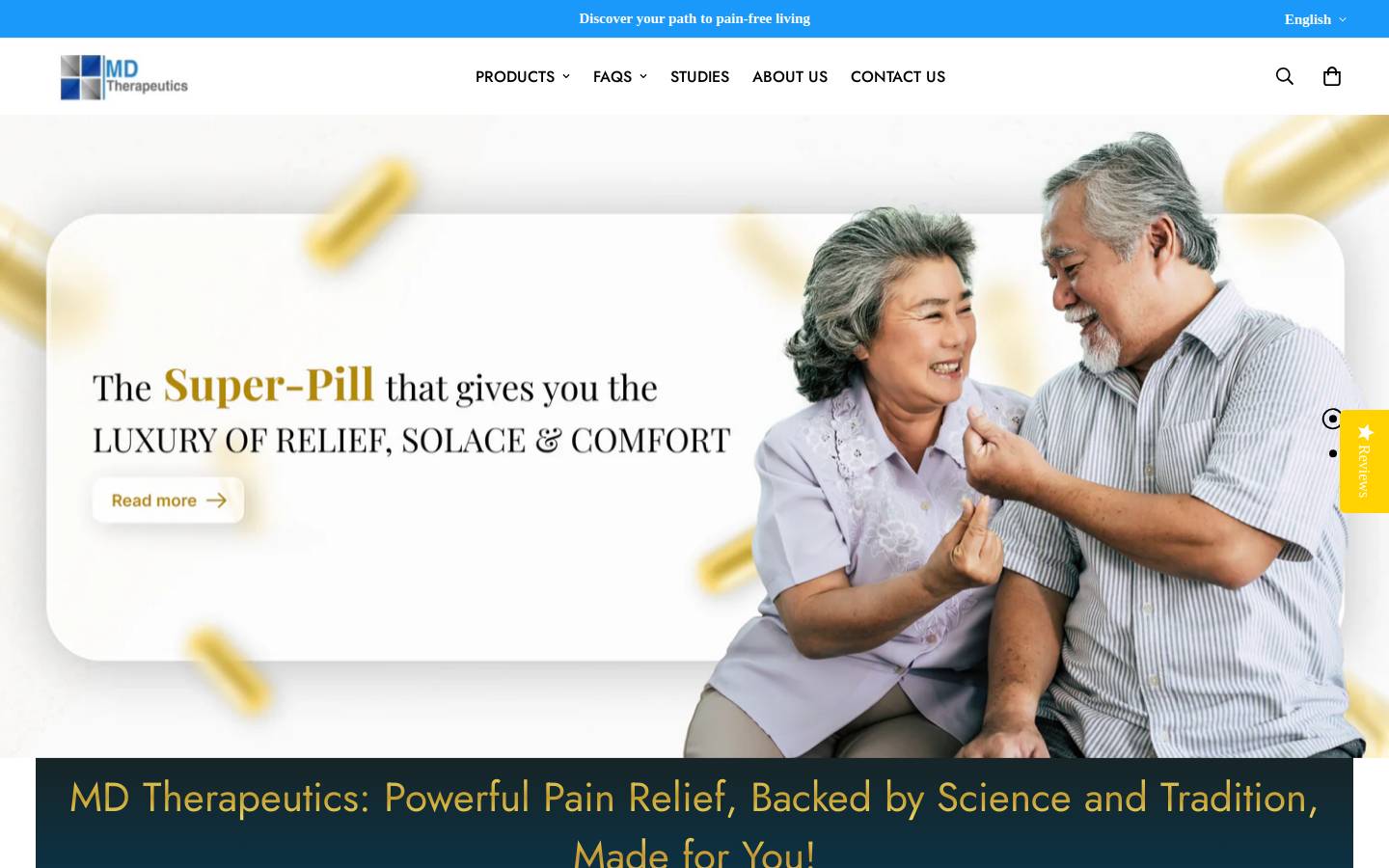 mdtherapeutics.com homepage screenshot