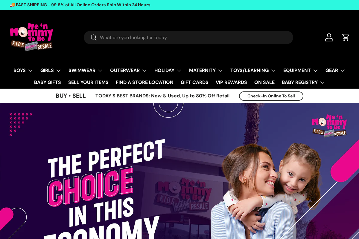 me-n-mommytobe.com homepage screenshot