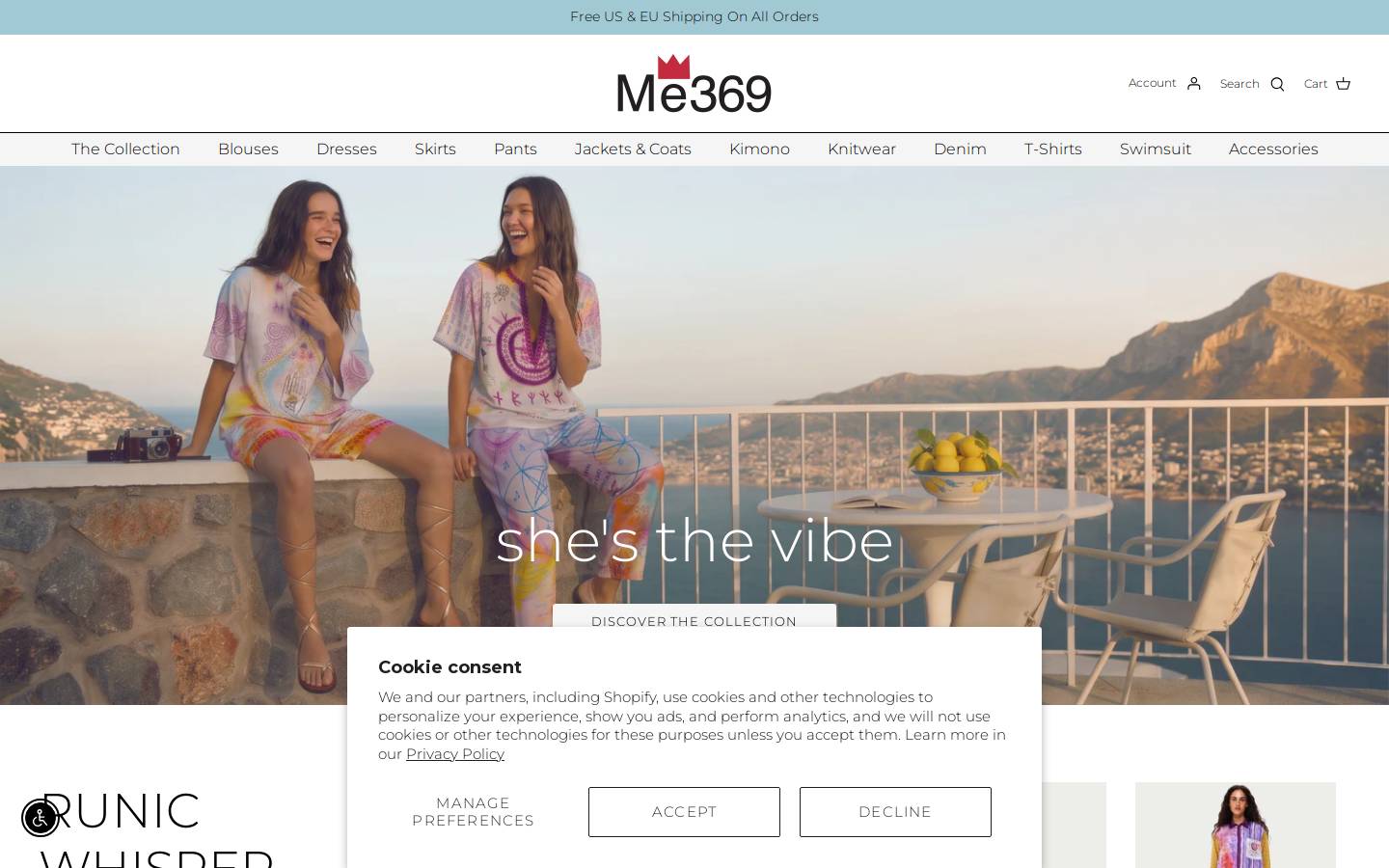 Me369fashion homepage screenshot