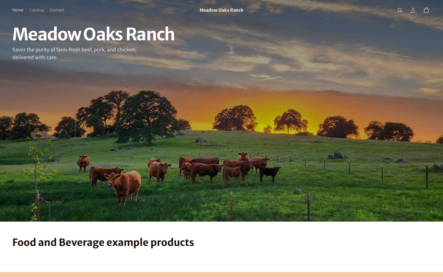 meadowoaksranch.com homepage screenshot