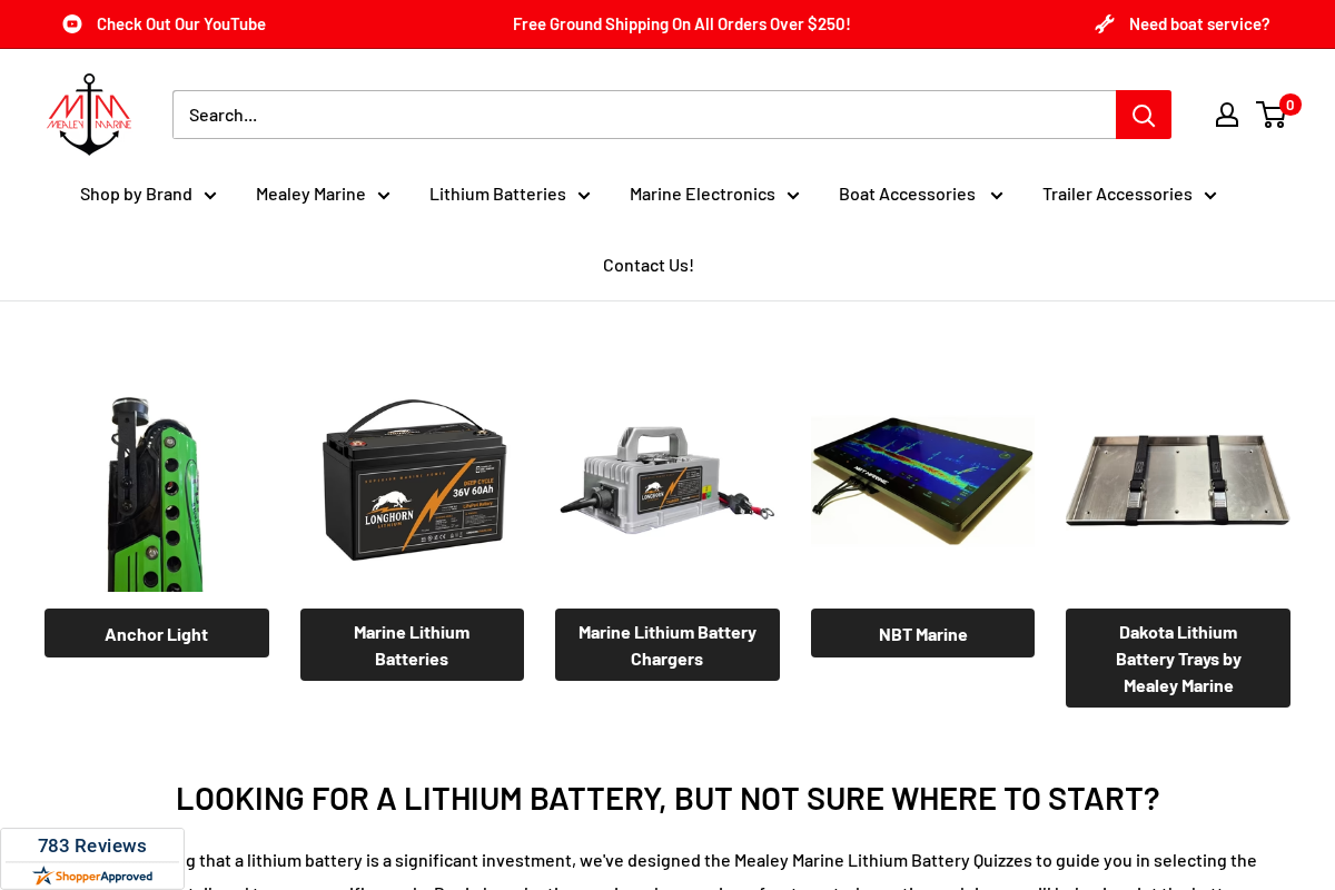 Mealey Marine homepage screenshot