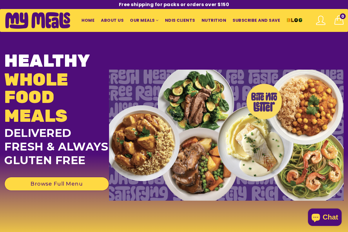 Meal Machines homepage screenshot