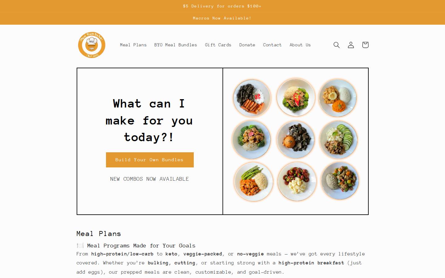 mealprepsbyrob.com homepage screenshot