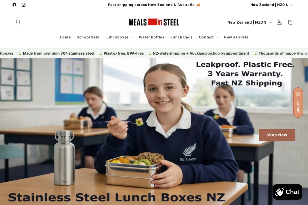 mealsinsteel.nz homepage screenshot