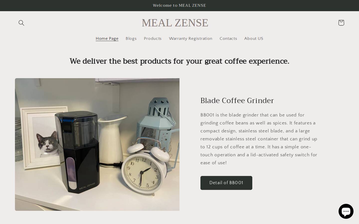 mealzense.com homepage screenshot