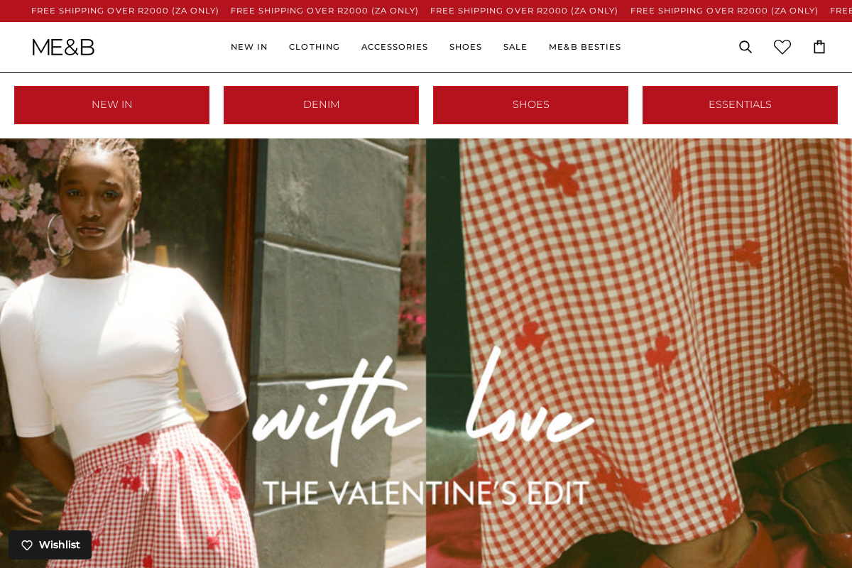 Me&B homepage screenshot