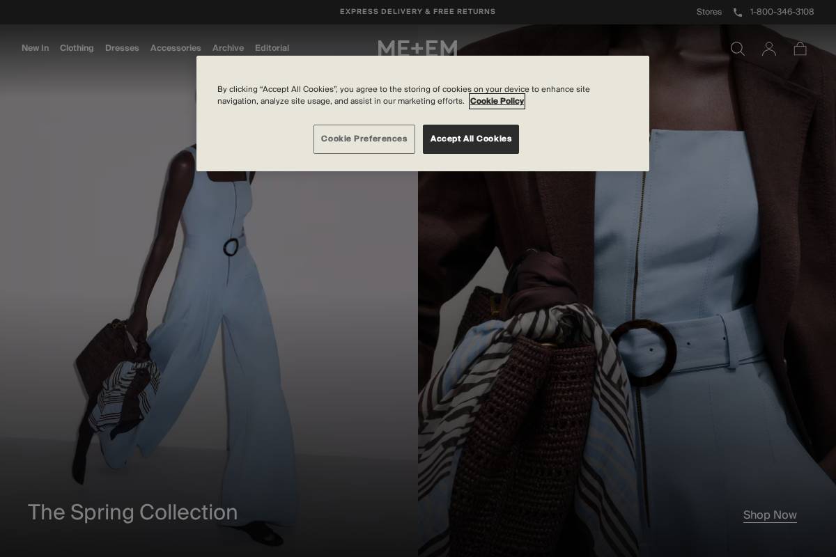ME+EM homepage screenshot