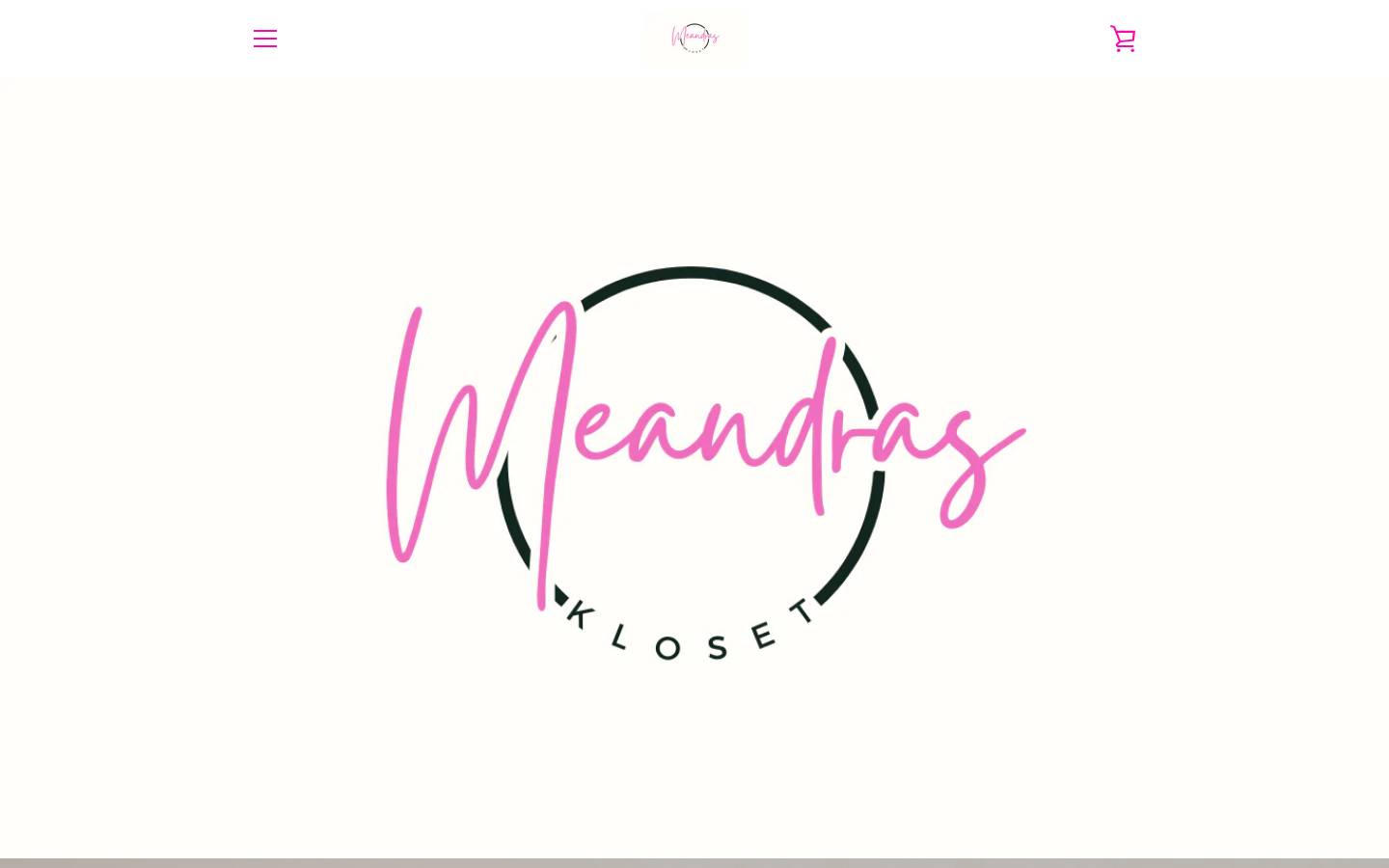 meandraskloset.com homepage screenshot