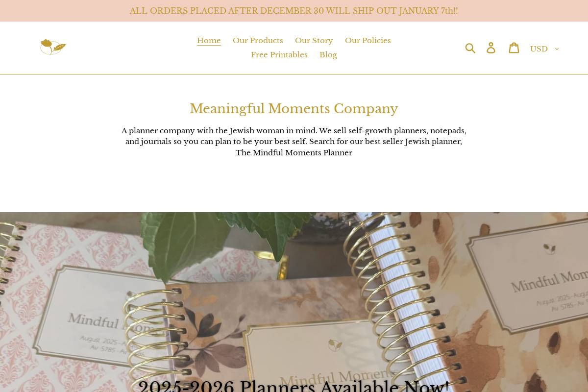 meaningfulmomentscompany.com homepage screenshot