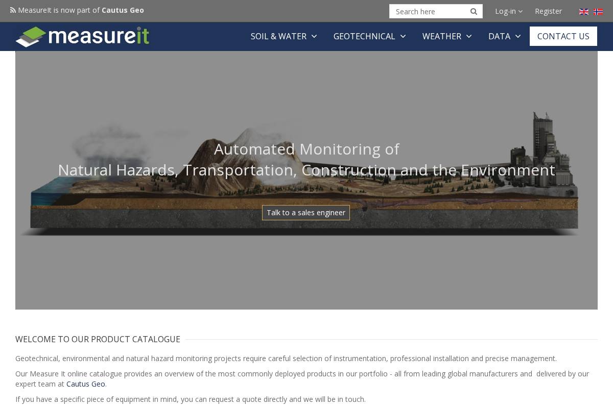 measureit.no homepage screenshot