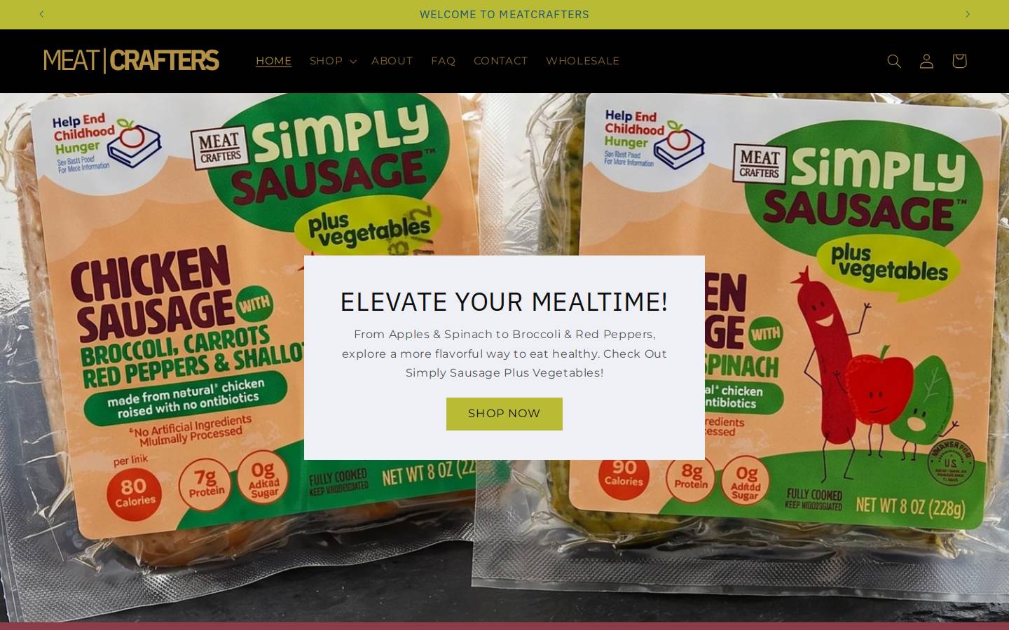 meatcrafters.com homepage screenshot