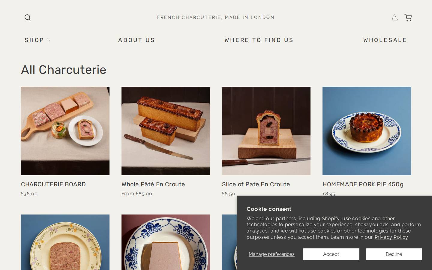 meatfishcheese.com homepage screenshot