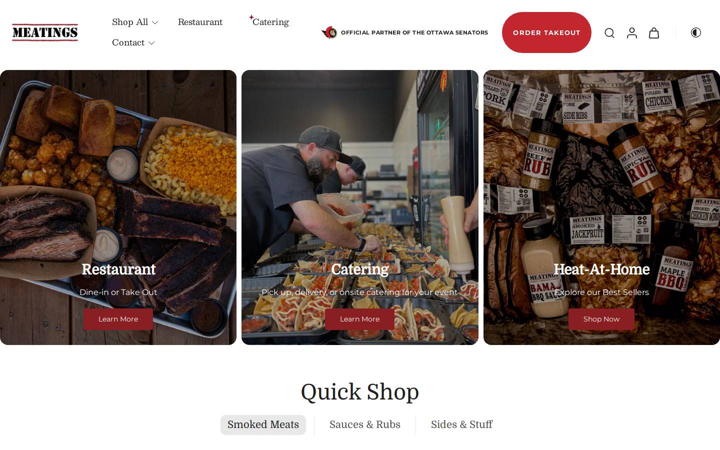 meatings.ca homepage screenshot