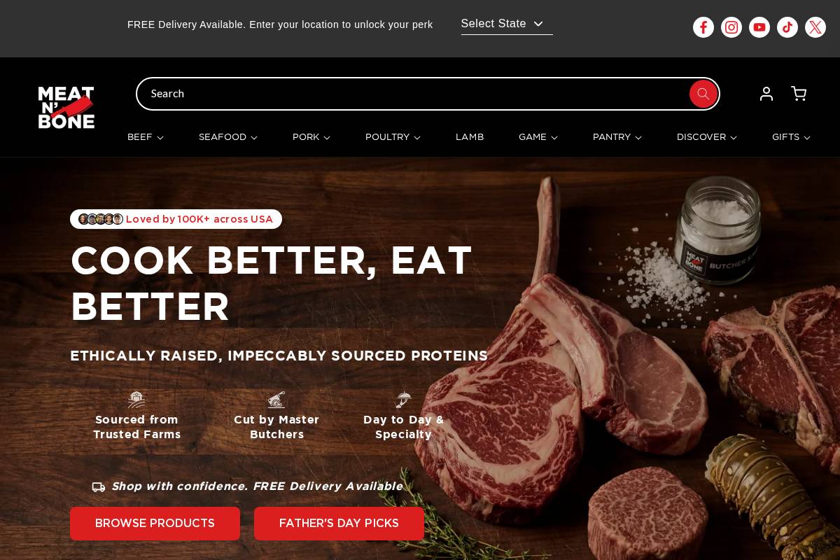 meatnbone.com homepage screenshot