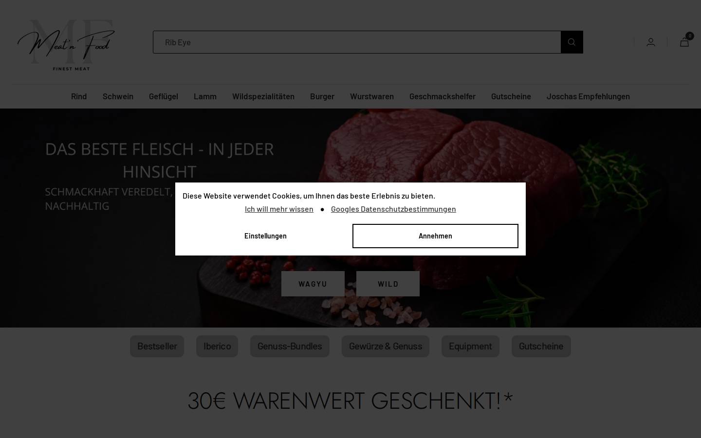 Meat'n'Food GmbH homepage screenshot