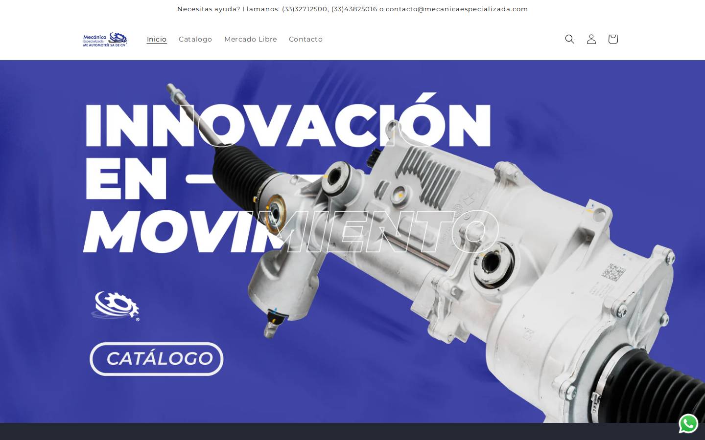 mecanicaespecializada.com homepage screenshot