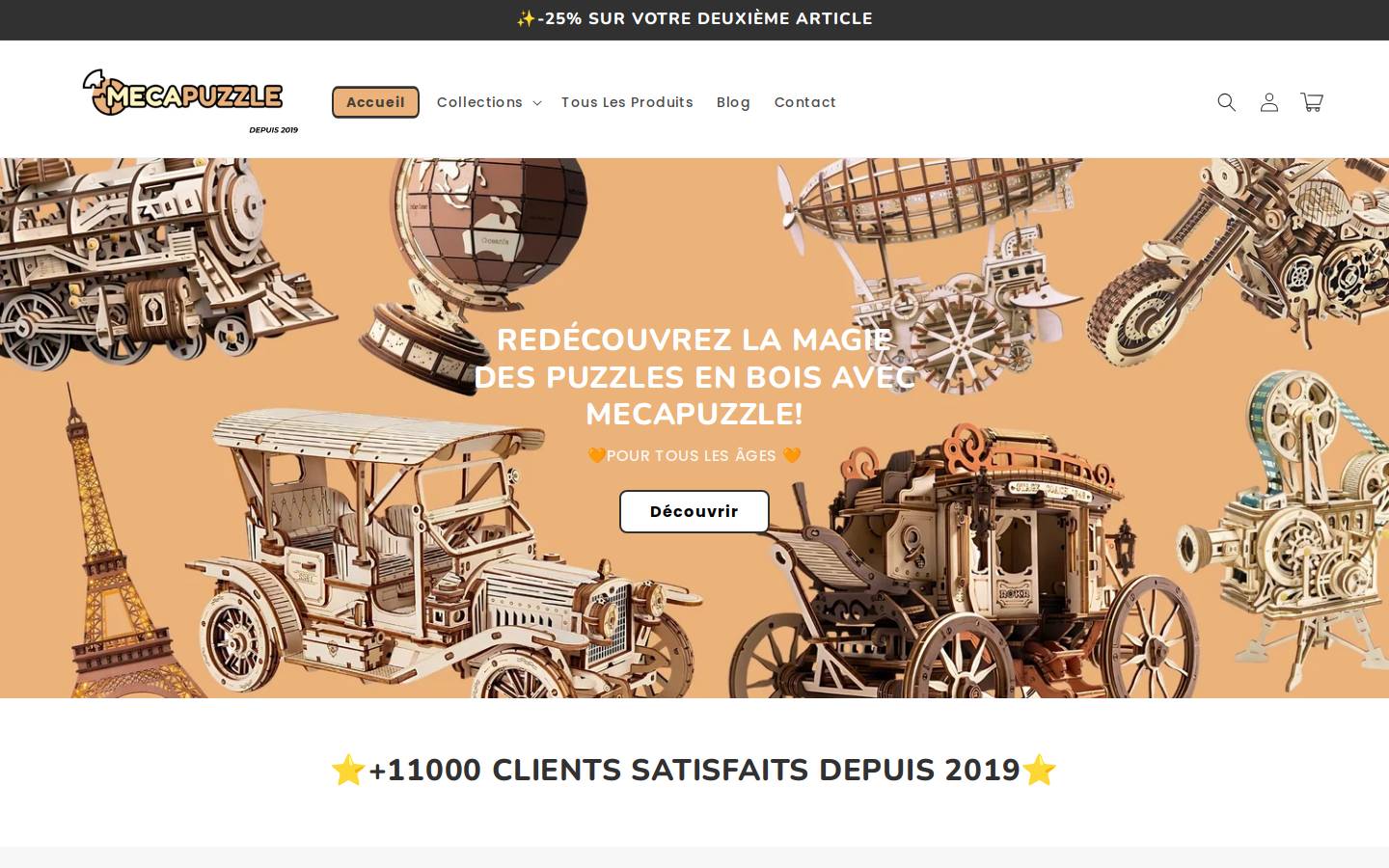 mecapuzzle.com homepage screenshot